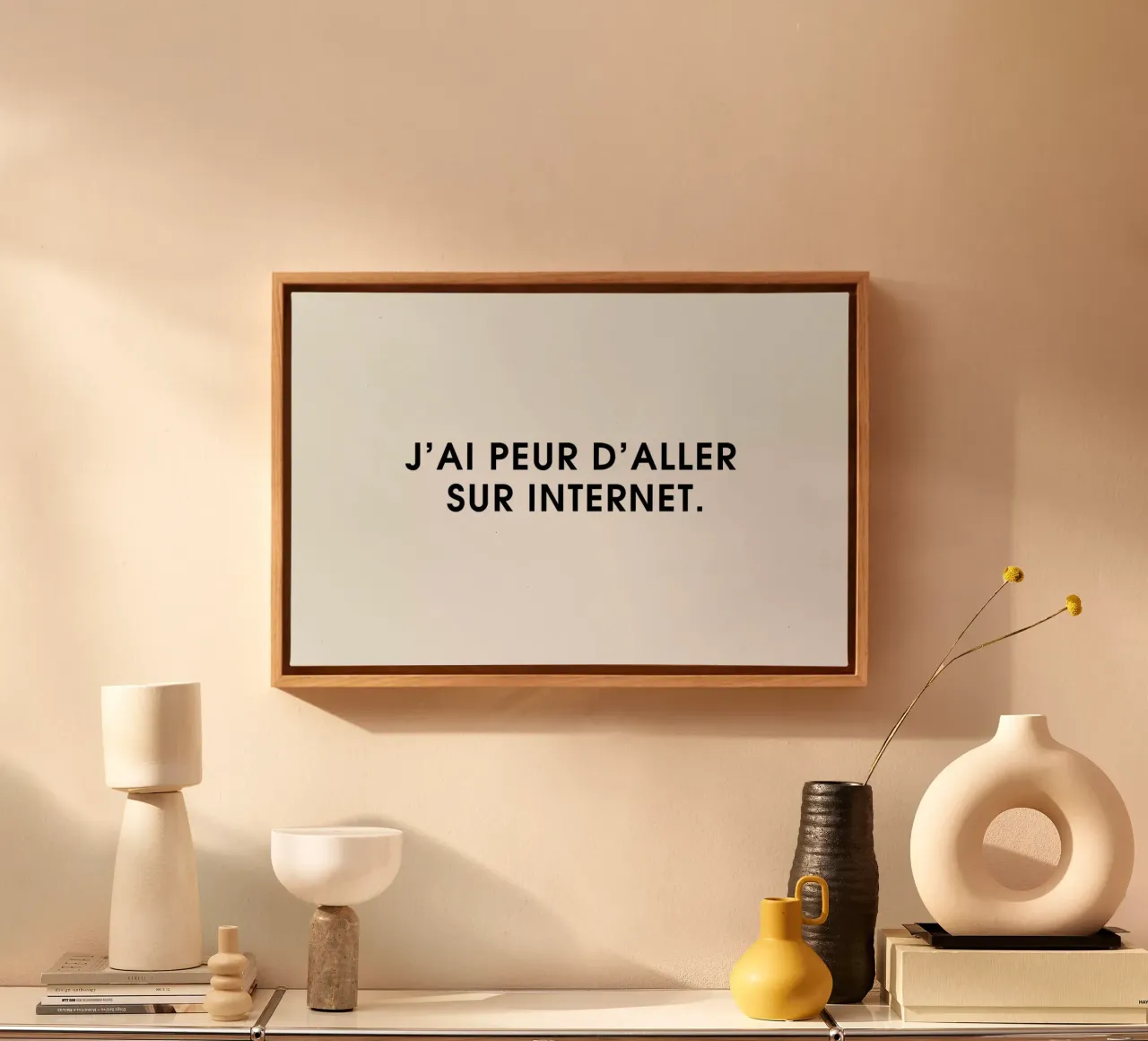 J'ai peur d'aller sur Internet - White canvas by Intertitres