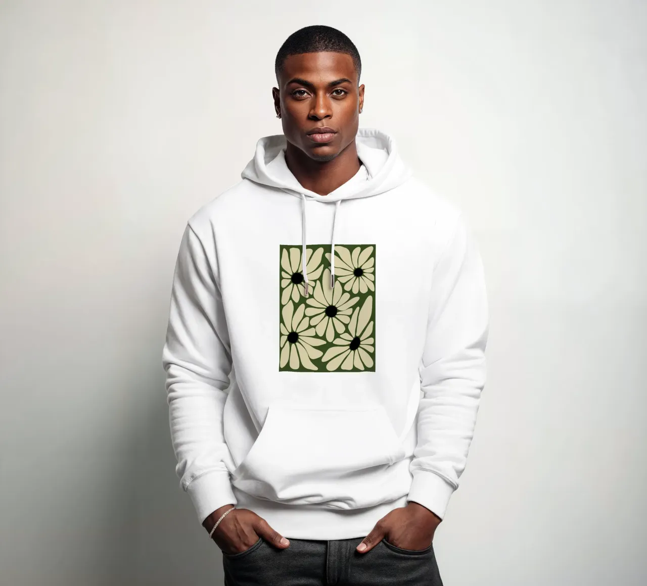 Five stylized flowers felpa con cappuccio da LisaArtes