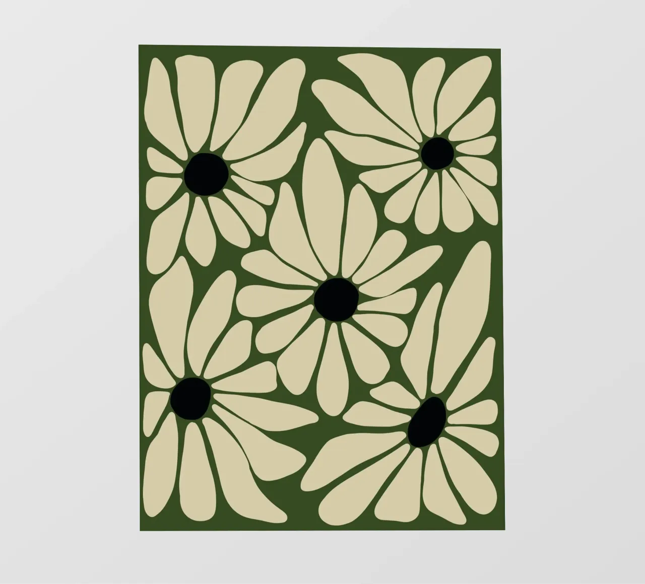 Five stylized flowers pellicola backlit da LisaArtes