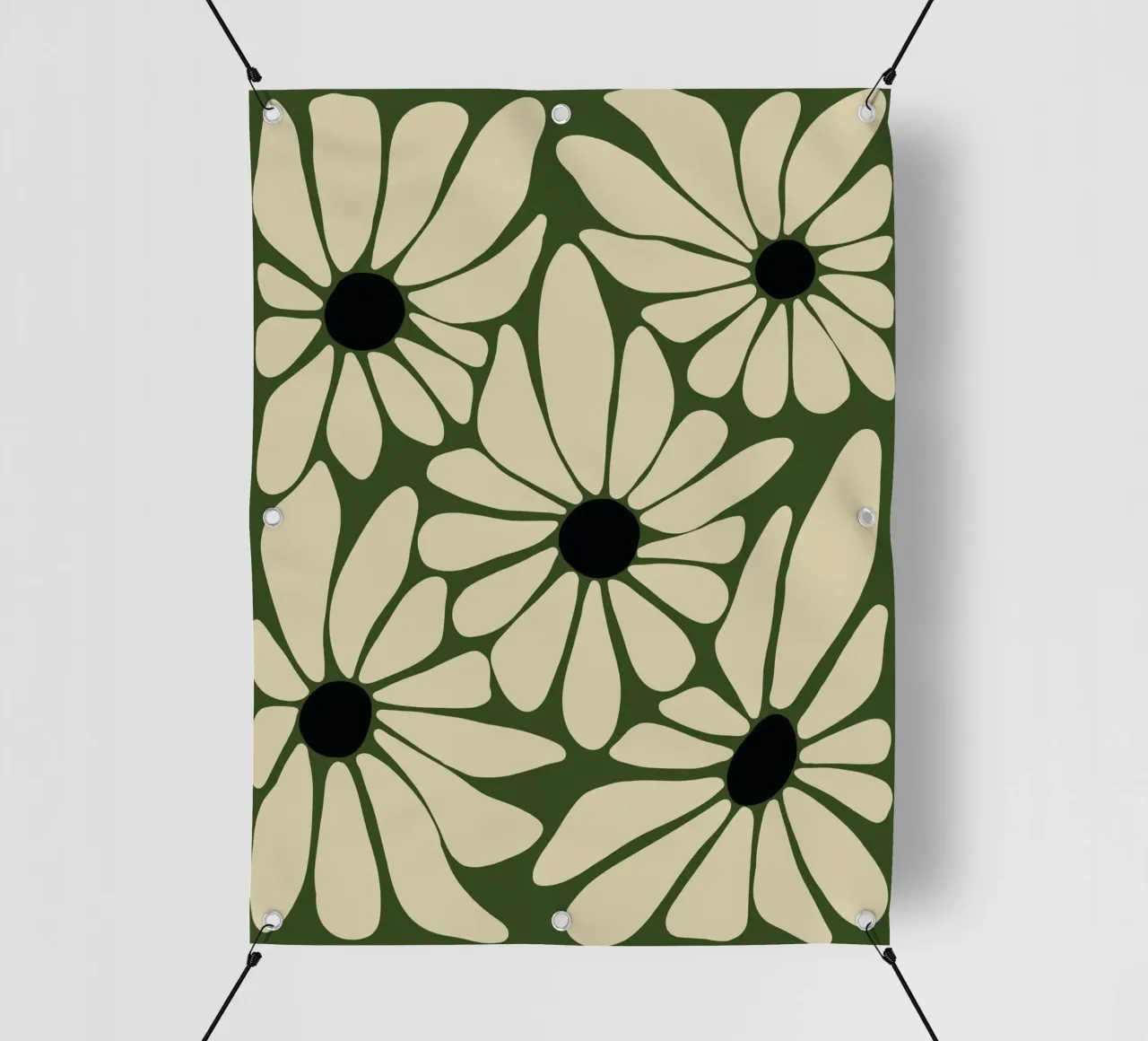 Five stylized flowers telo in pvc da LisaArtes