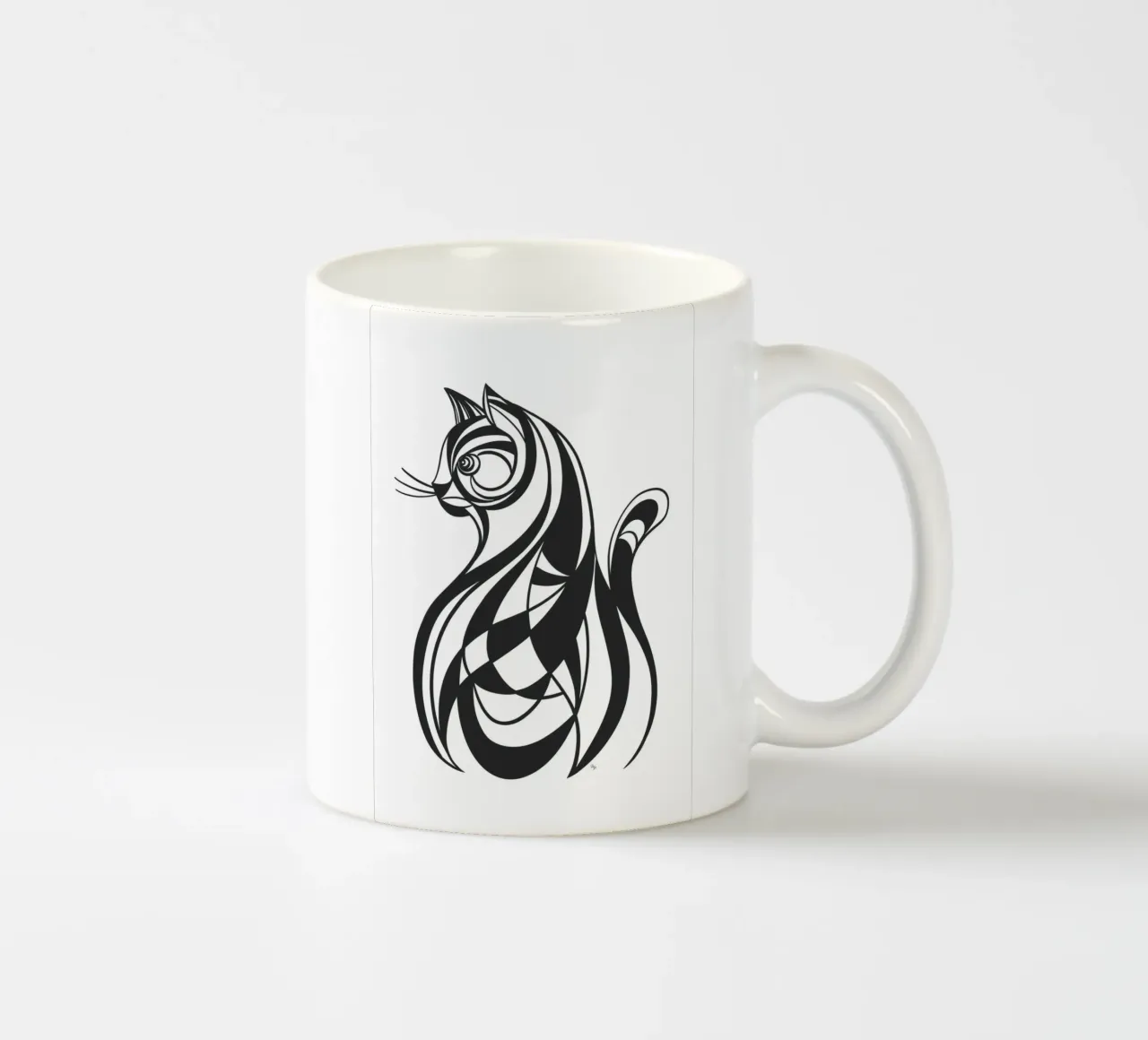 Gatto nero a mosaico tazza in ceramica da Martina