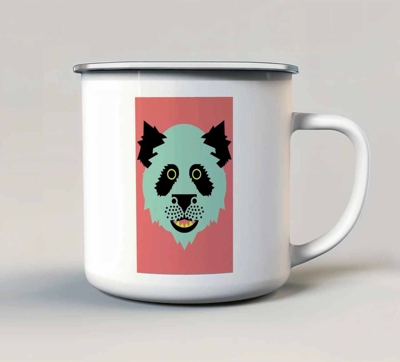 Pastel Panda tazza in smalto da Gareth Pollock Design