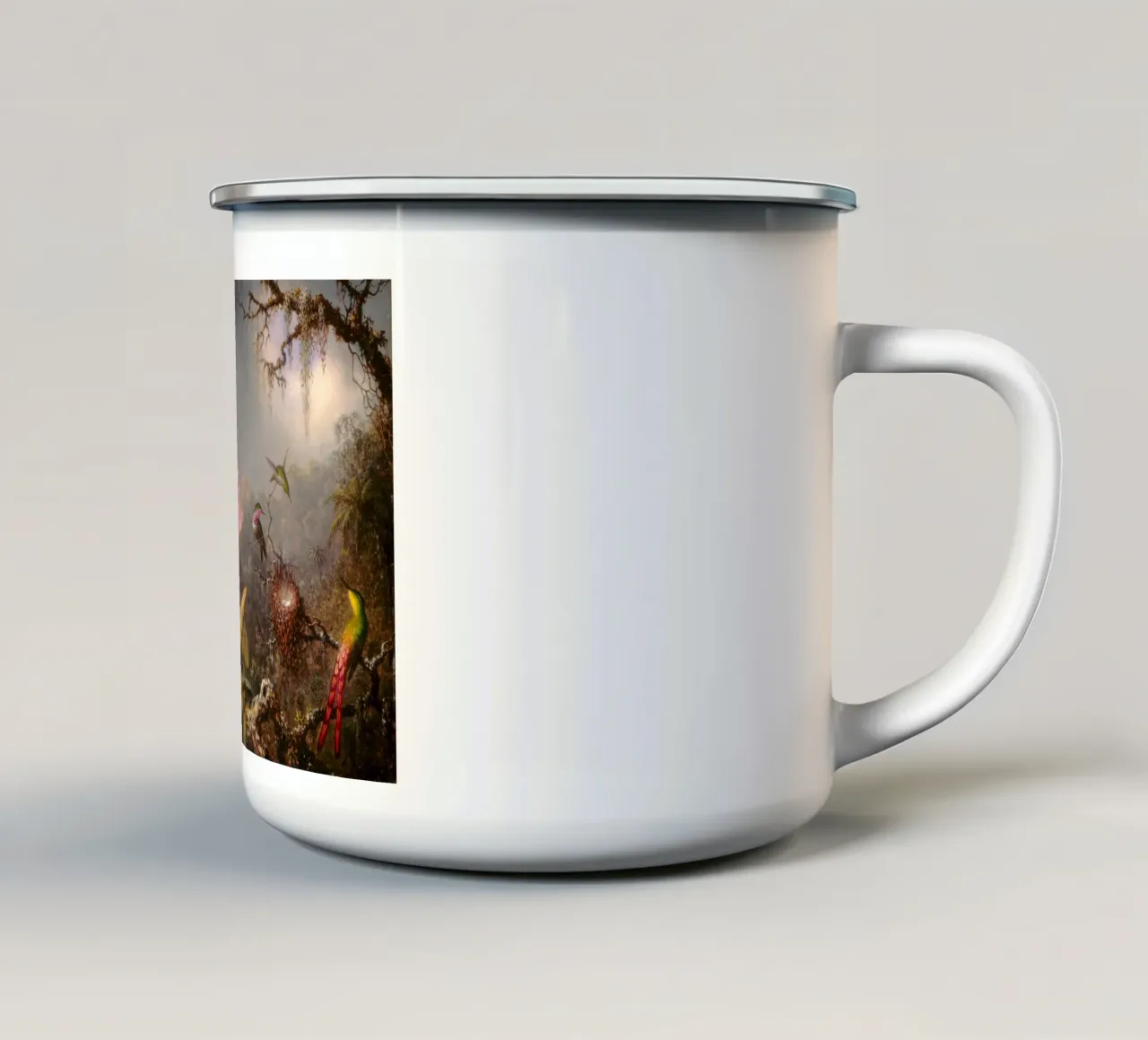 Martin Johnson Heade - Orchidea cattleya tazza in smalto da ARTOTHEK