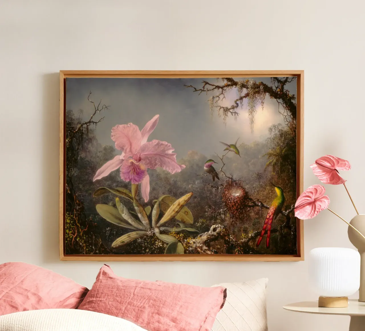 Martin Johnson Heade - Orchidea cattleya tela con Cornice a cassetta da ARTOTHEK