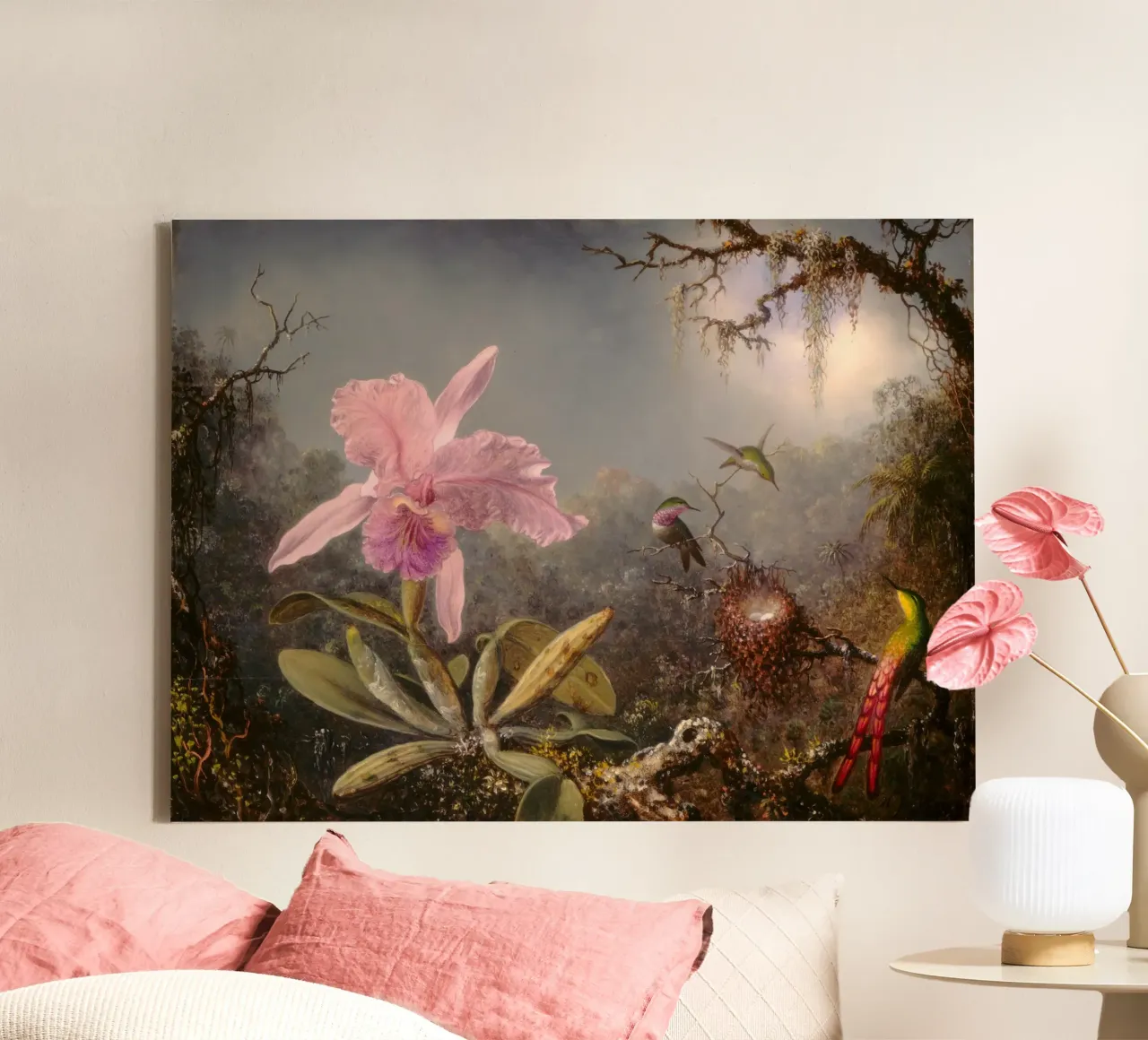 Martin Johnson Heade - Orchidea cattleya tela con Cornice a cassetta da ARTOTHEK