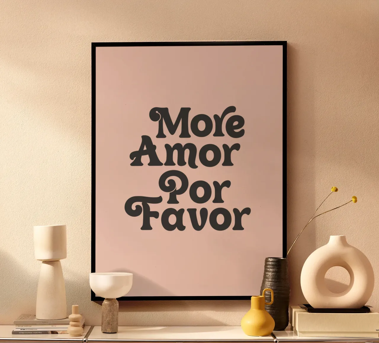 More Amor Por favourite design tipografico in rosa carta hahnemühle da THE MOTIVATED TYPE