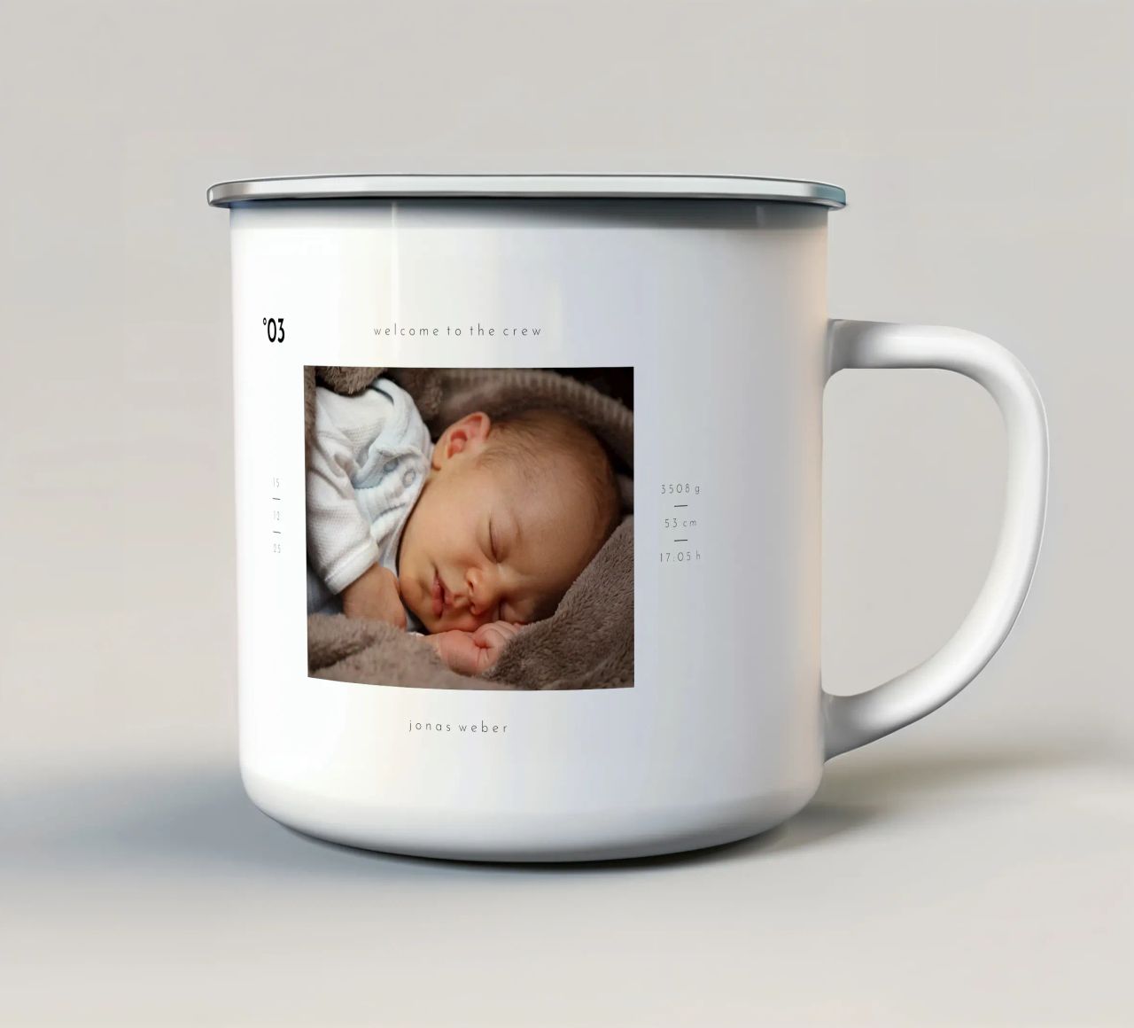 Welcome to the crew tazza in smalto da pv design