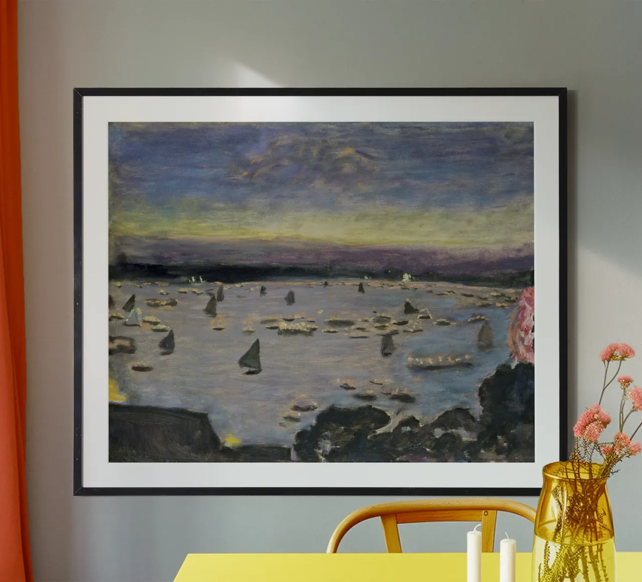 Bonnard - Regata con i lampioni sull'Alster carta hahnemühle da ARTOTHEK