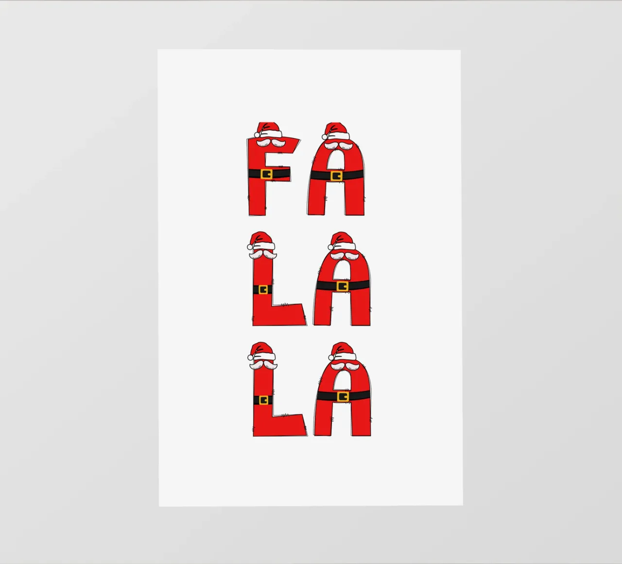 Fa la la Christmas telo in pvc da Shark Printables