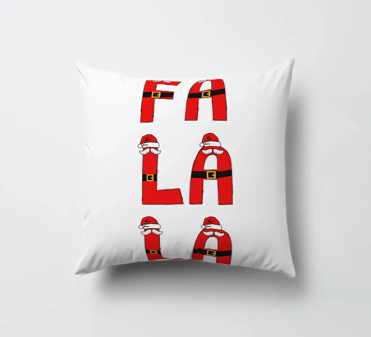 Fa la la Christmas cuscino da Shark Printables