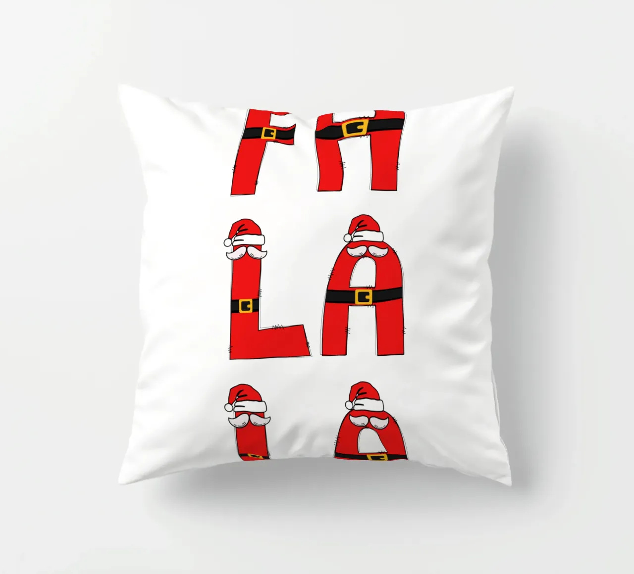 Fa la la Christmas cuscino da Shark Printables