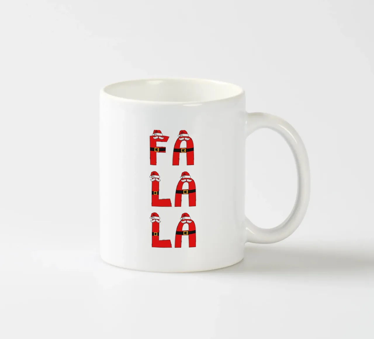 Fa la la Christmas tazza in ceramica da Shark Printables