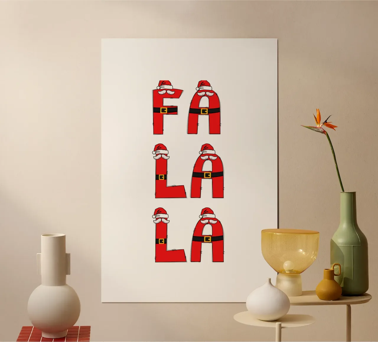 Fa la la Navidad hahnemühle de Shark Printables