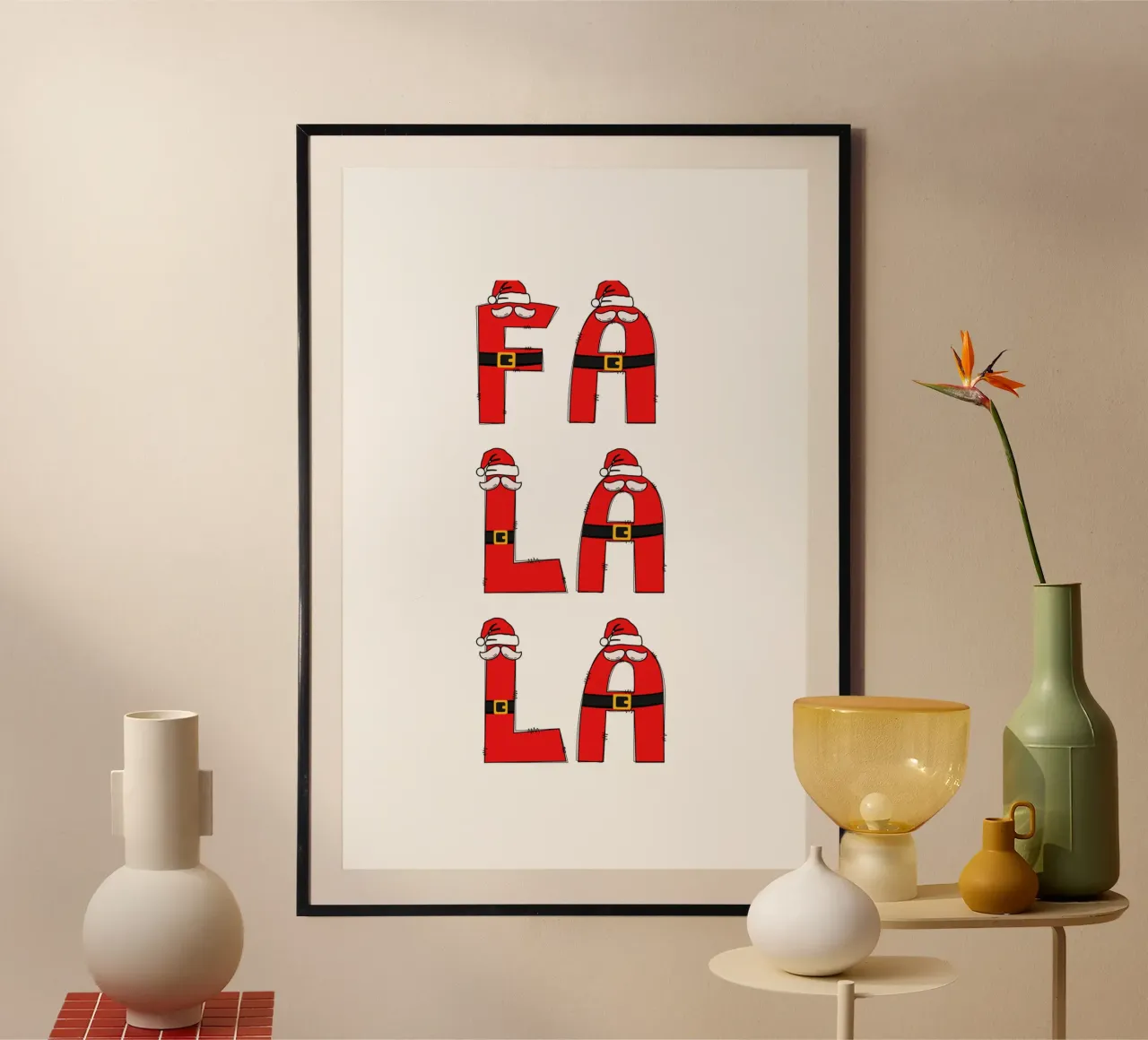 Fa la la Navidad hahnemühle de Shark Printables