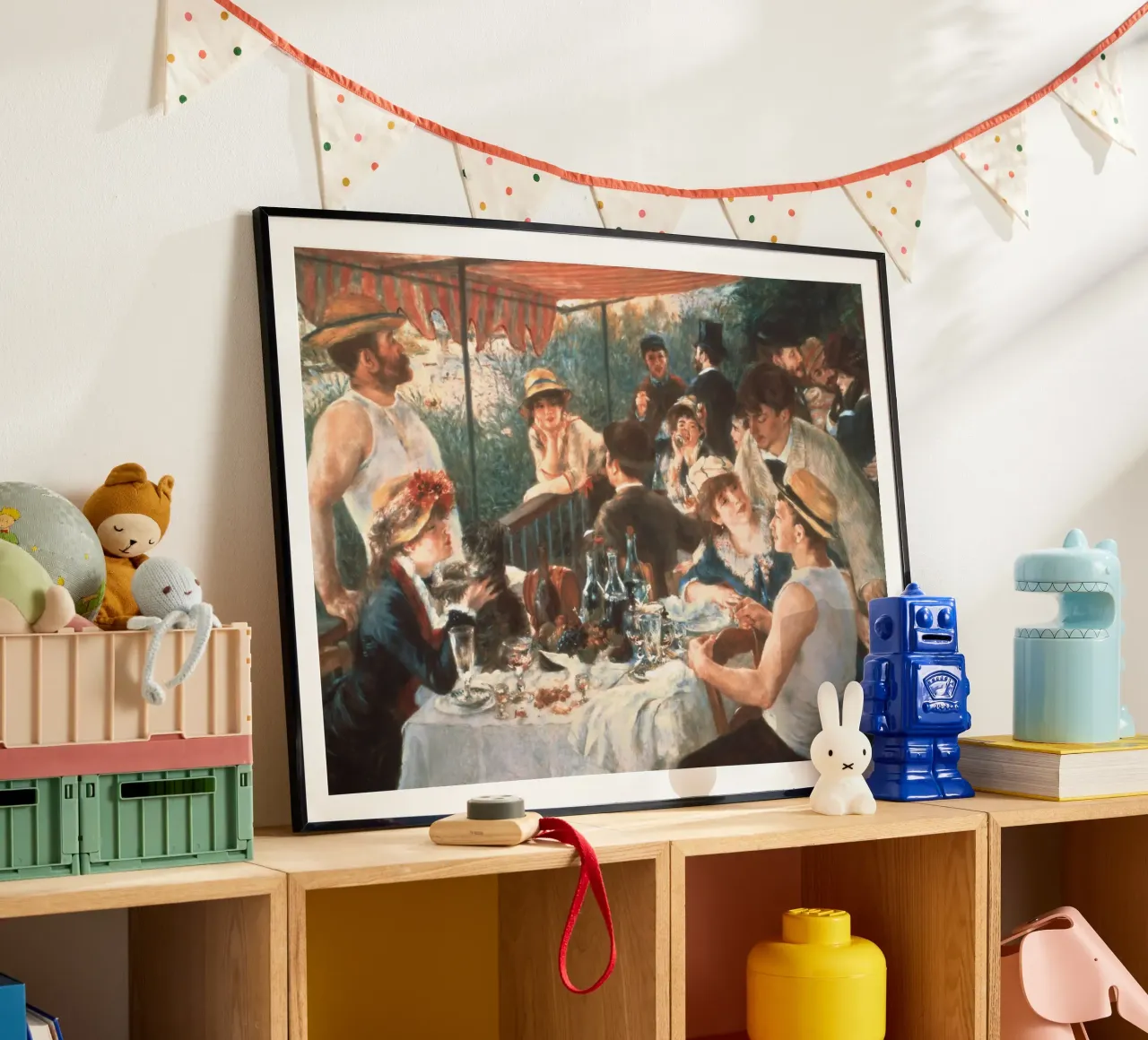 Renoir - Il pranzo dei barcaioli poster con telaio in legno da ARTOTHEK