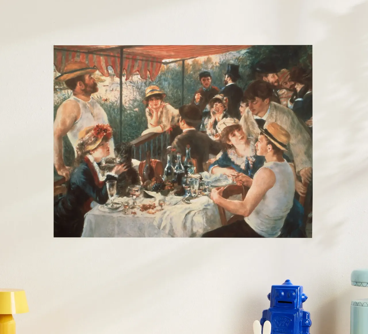 Renoir - Il pranzo dei barcaioli poster con telaio in legno da ARTOTHEK