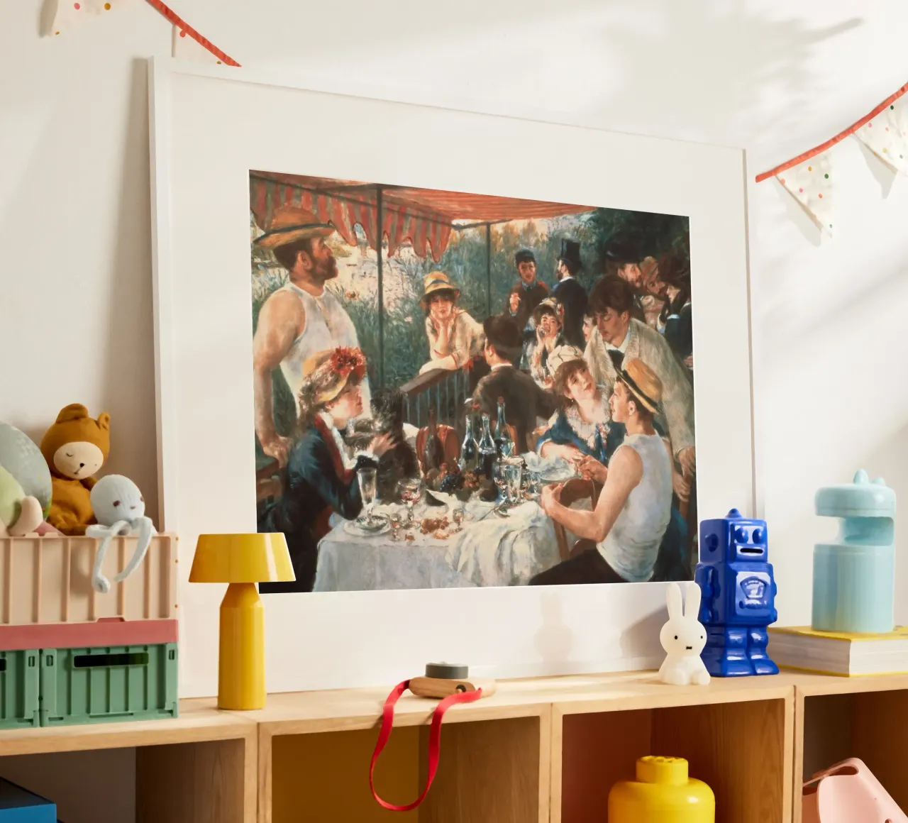 Renoir - Il pranzo dei barcaioli poster con telaio in legno da ARTOTHEK
