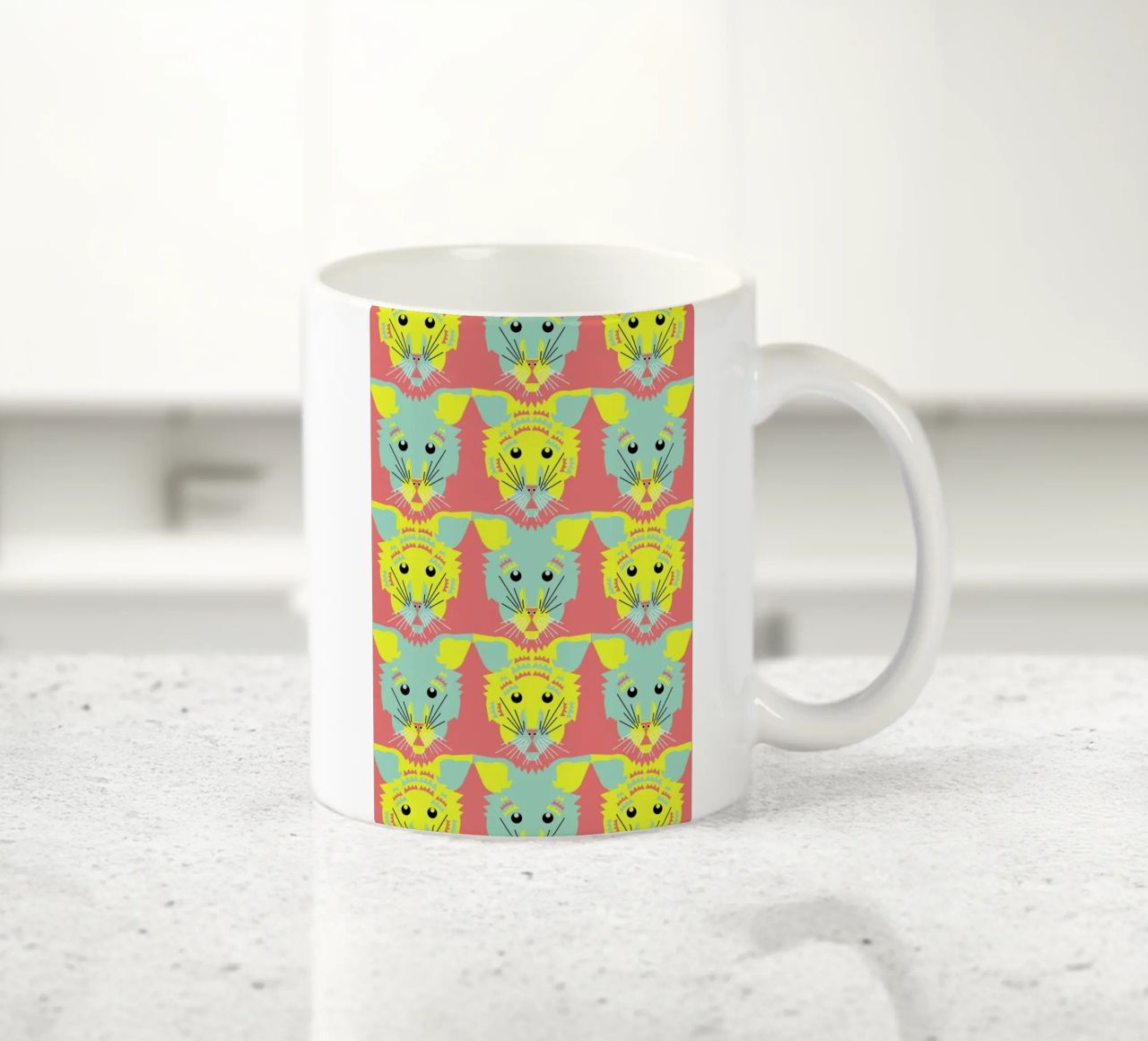 Litters of Kitten tazza in ceramica da Gareth Pollock Design