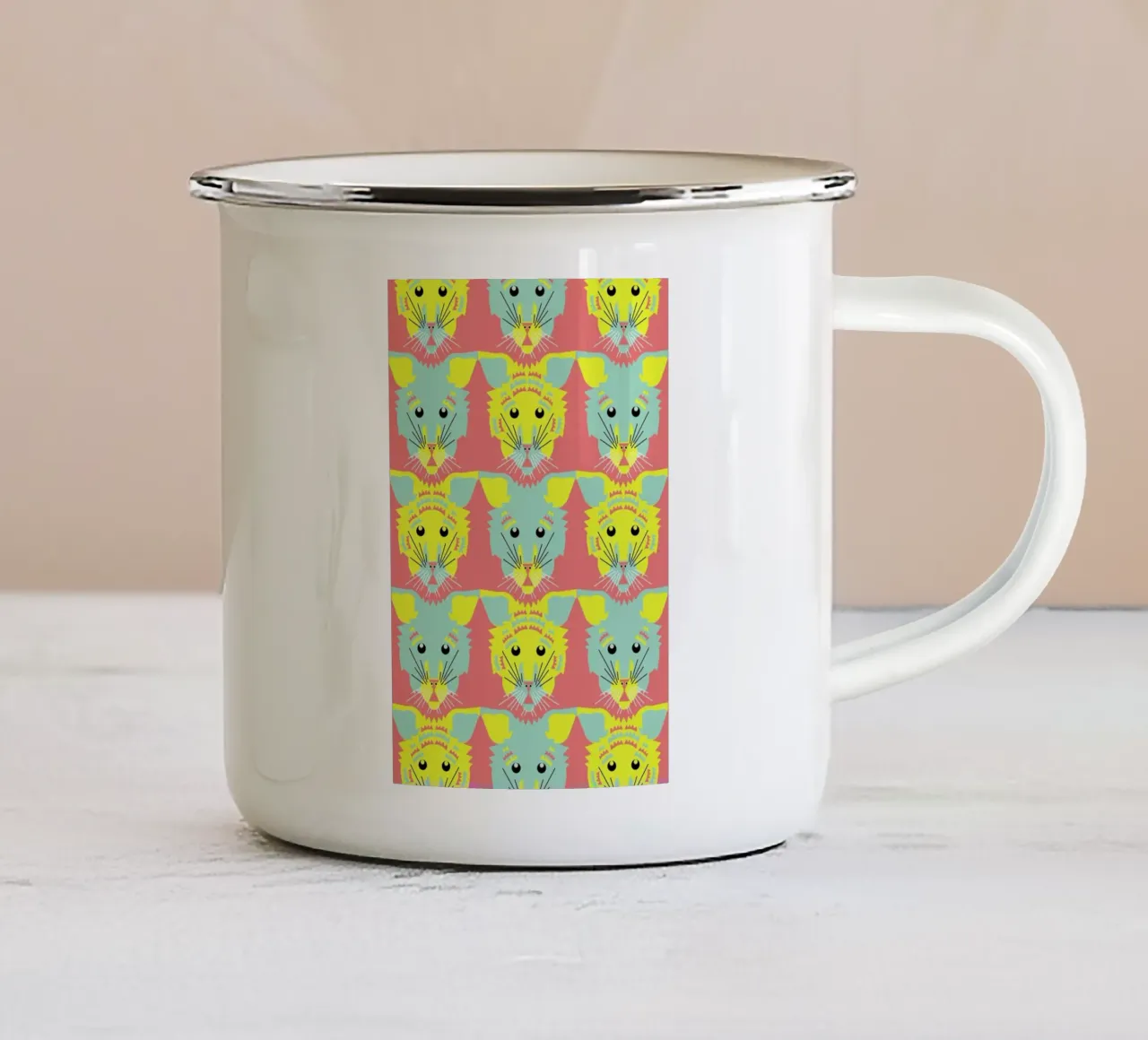 Litters of Kitten Emaille Tasse von Gareth Pollock Design