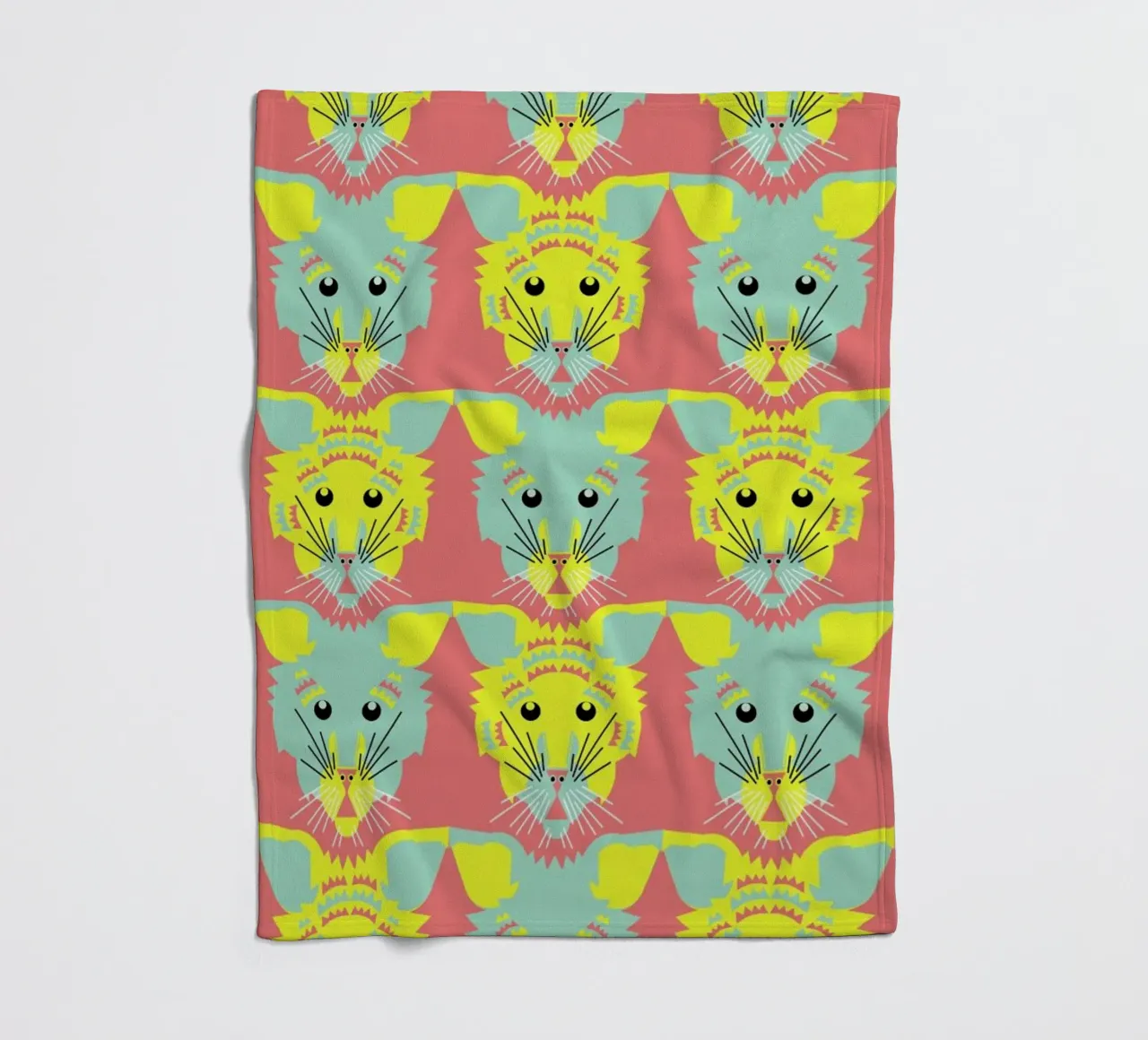 Litters of Kitten fleece blanket by Gareth Pollock Design