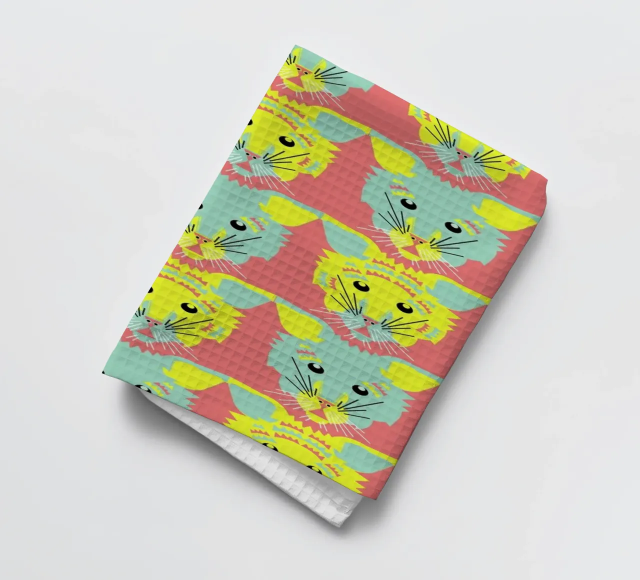 Litters of Kitten theedoek van Gareth Pollock Design