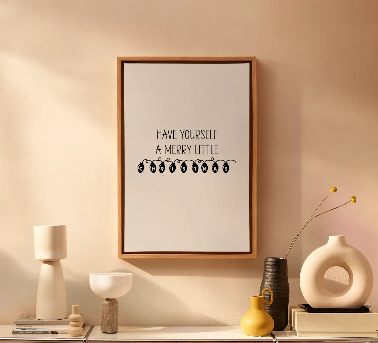 Have Yourself A Merry Little Christmas canvas with Floater frame by Shark Printables