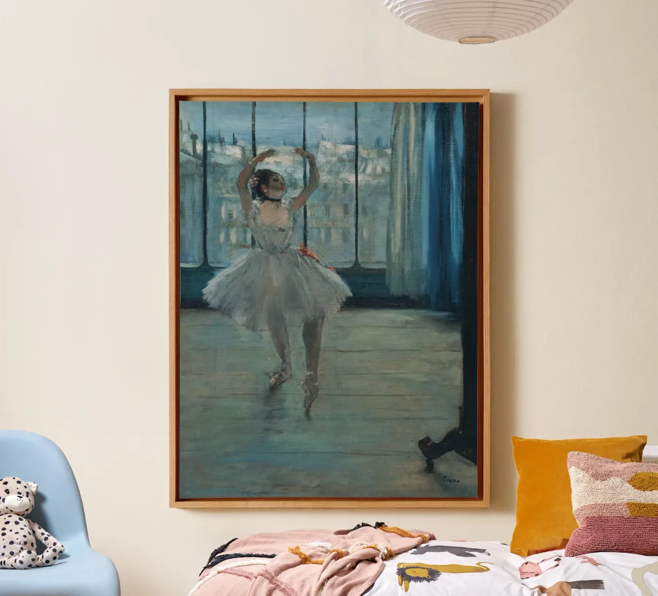 Degas - Dancer canvas with Floater frame by ARTOTHEK