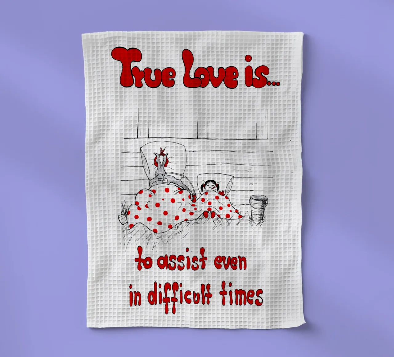 True Love is to assist even in difficult times torchon de Pferdemädchen