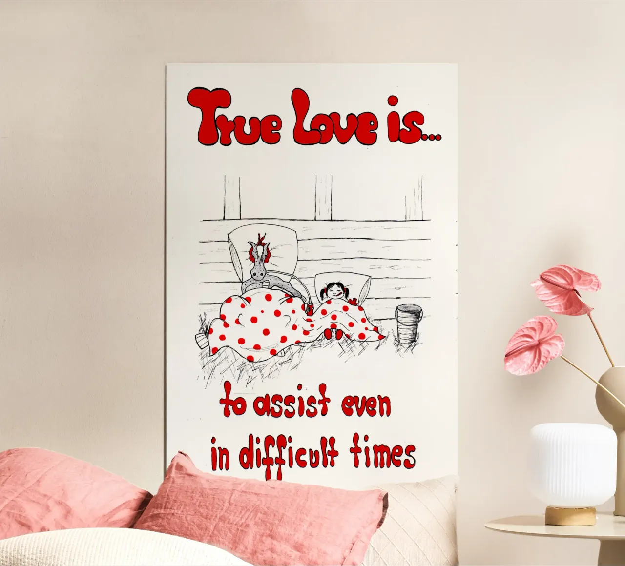 True Love is to assist even in difficult times carta hahnemühle da Pferdemädchen