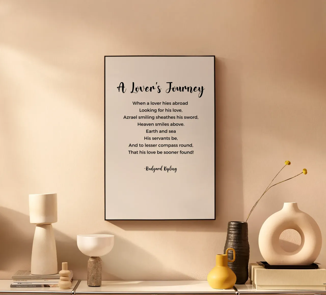 A Lover's Journey Poem by Rudyard Kipling plexiglass da Shark Printables