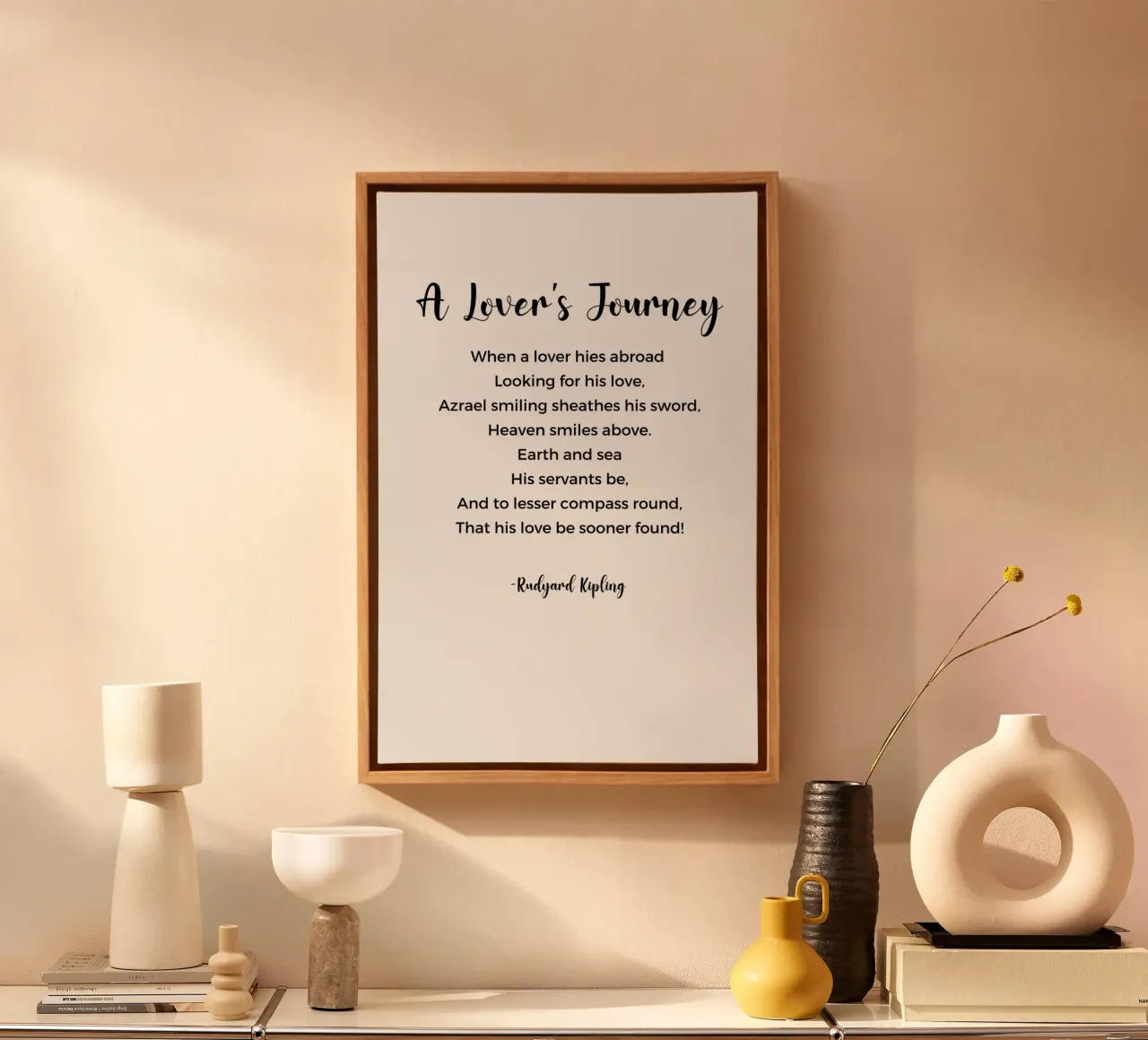 A Lover's Journey Poem by Rudyard Kipling tela da Shark Printables