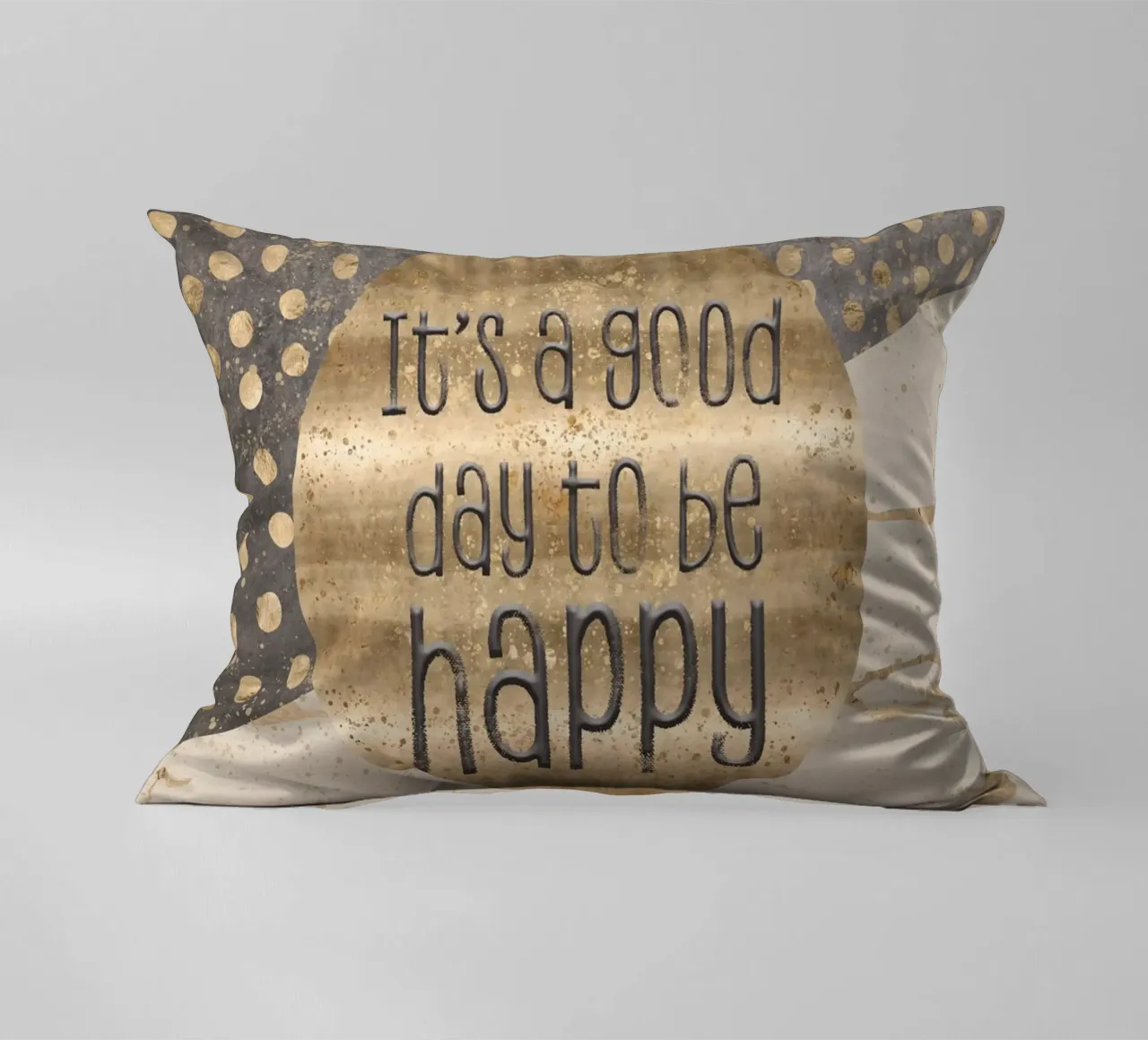 GRAPHIC ART It is a good day to be happy cuscino da Melanie Viola
