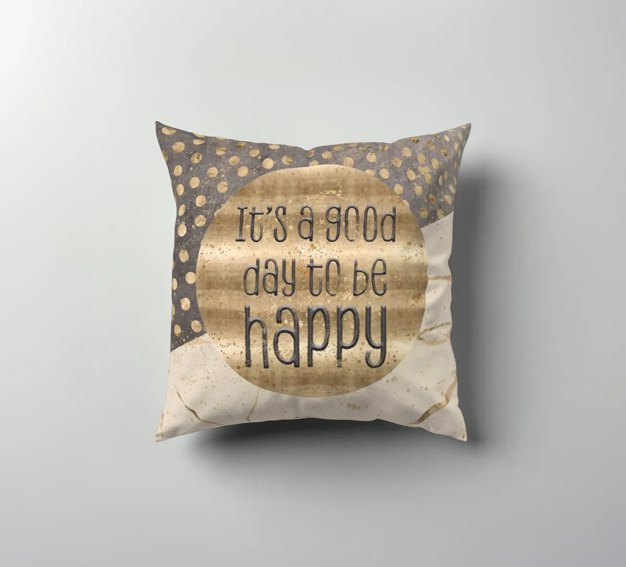 GRAPHIC ART It is a good day to be happy cojín de Melanie Viola