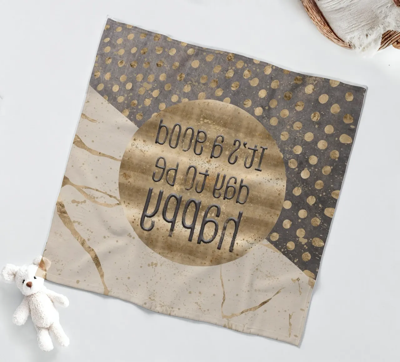 GRAPHIC ART It is a good day to be happy coperta in pile da Melanie Viola