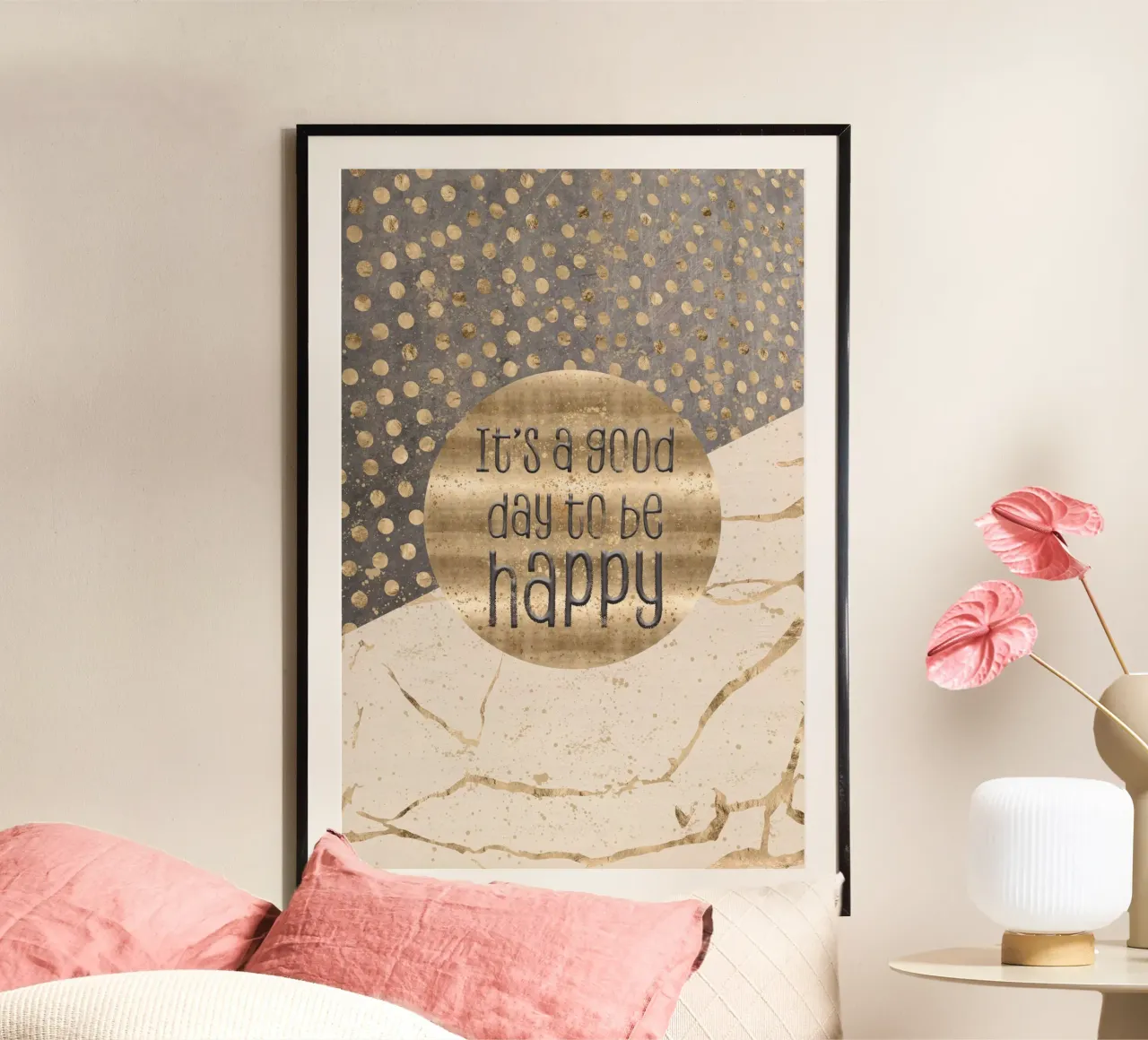 GRAPHIC ART It is a good day to be happy carta hahnemühle da Melanie Viola