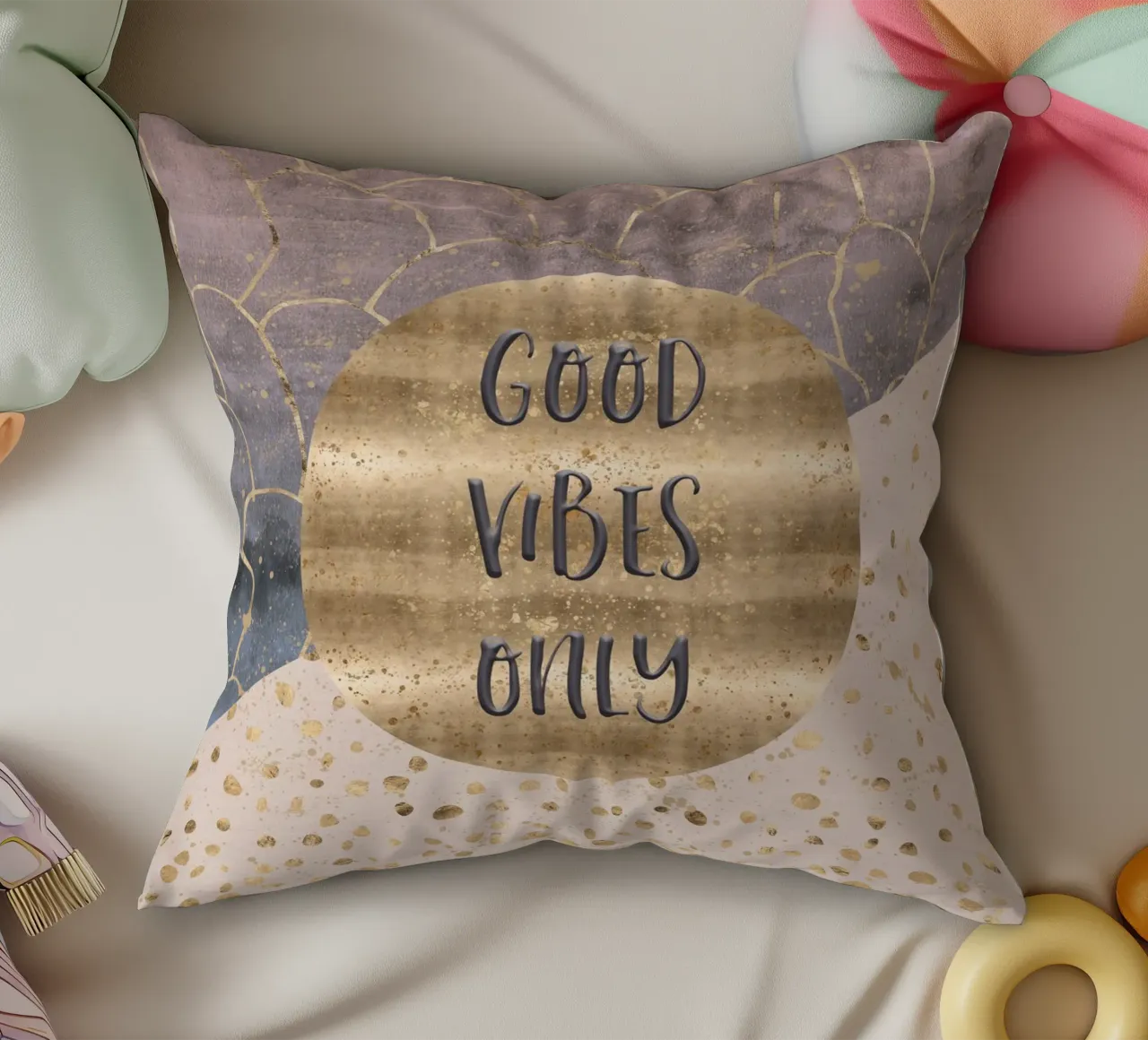 GRAPHIC ART Good vibes only cuscino da Melanie Viola