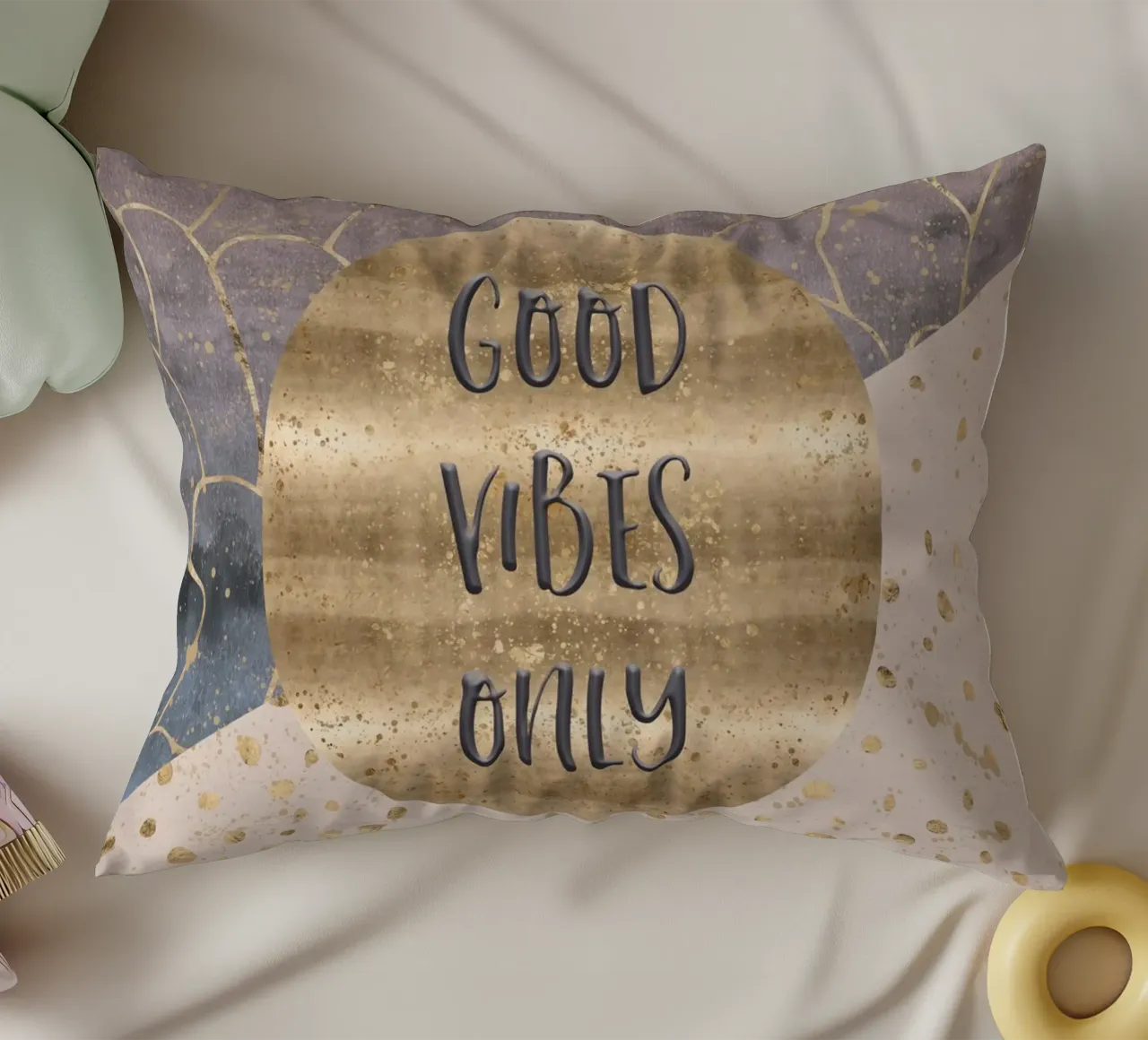 GRAPHIC ART Good vibes only cuscino da Melanie Viola