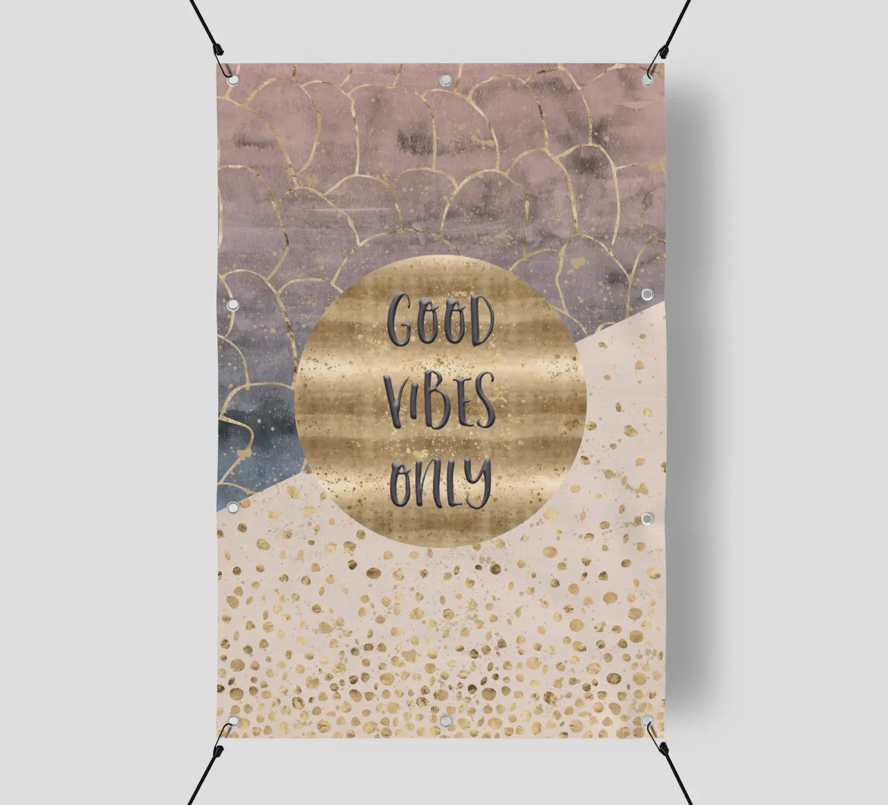 GRAPHIC ART Good vibes only telo in pvc da Melanie Viola