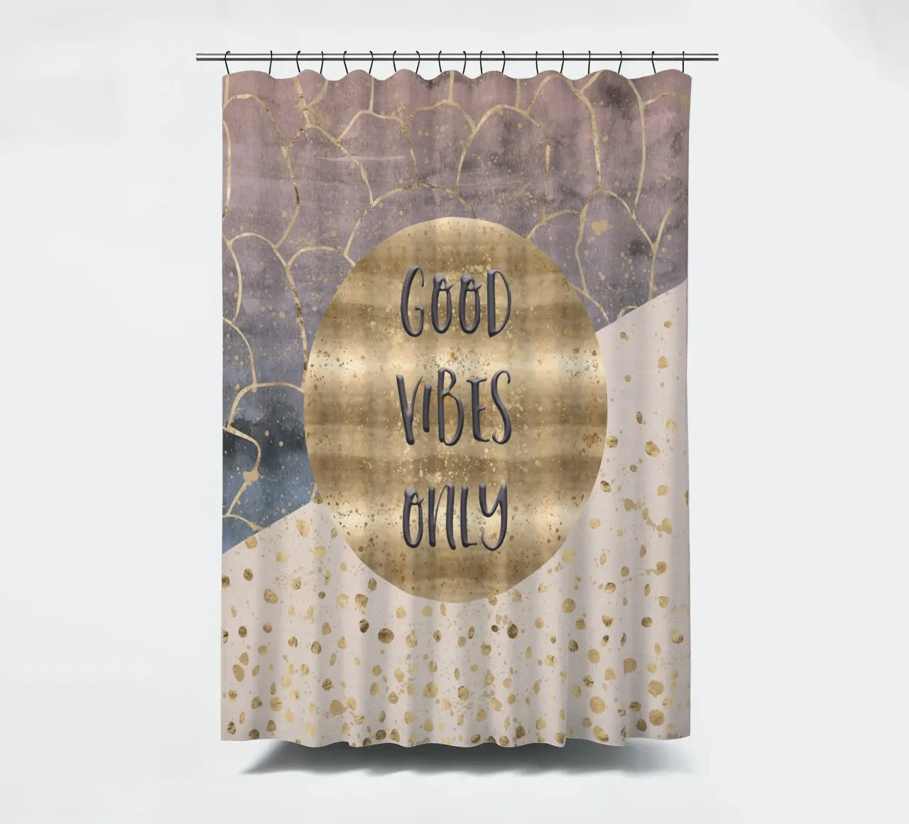 GRAPHIC ART Good vibes only tenda da doccia da Melanie Viola