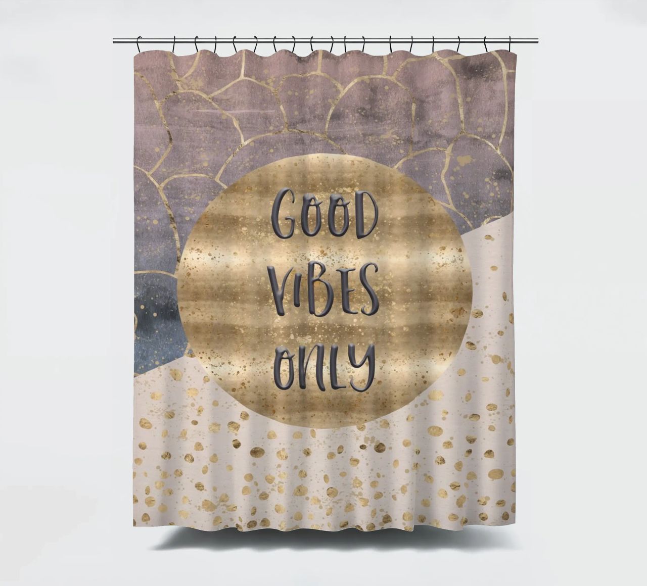GRAPHIC ART Good vibes only tenda da doccia da Melanie Viola