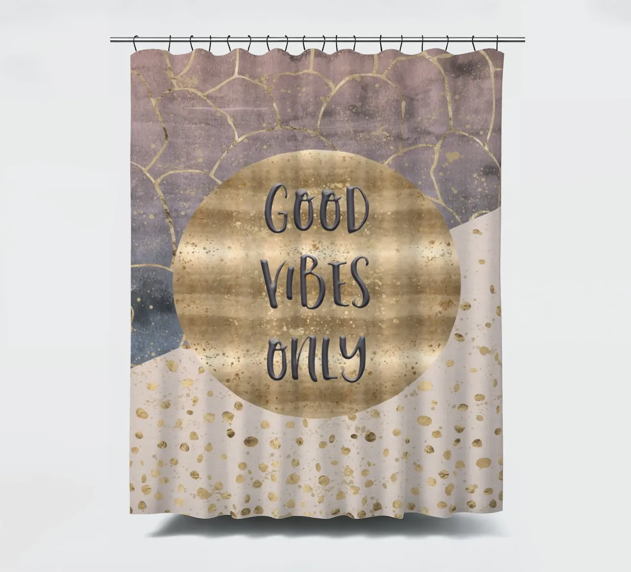 GRAPHIC ART Good vibes only tenda da doccia da Melanie Viola