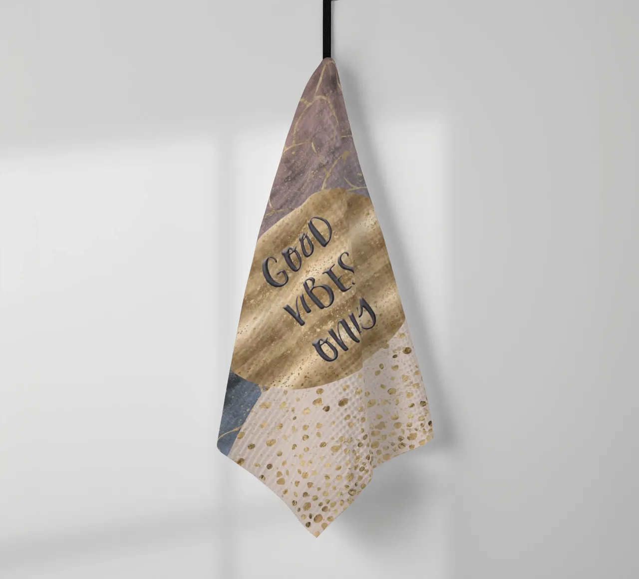 GRAPHIC ART Good vibes only torchon de Melanie Viola