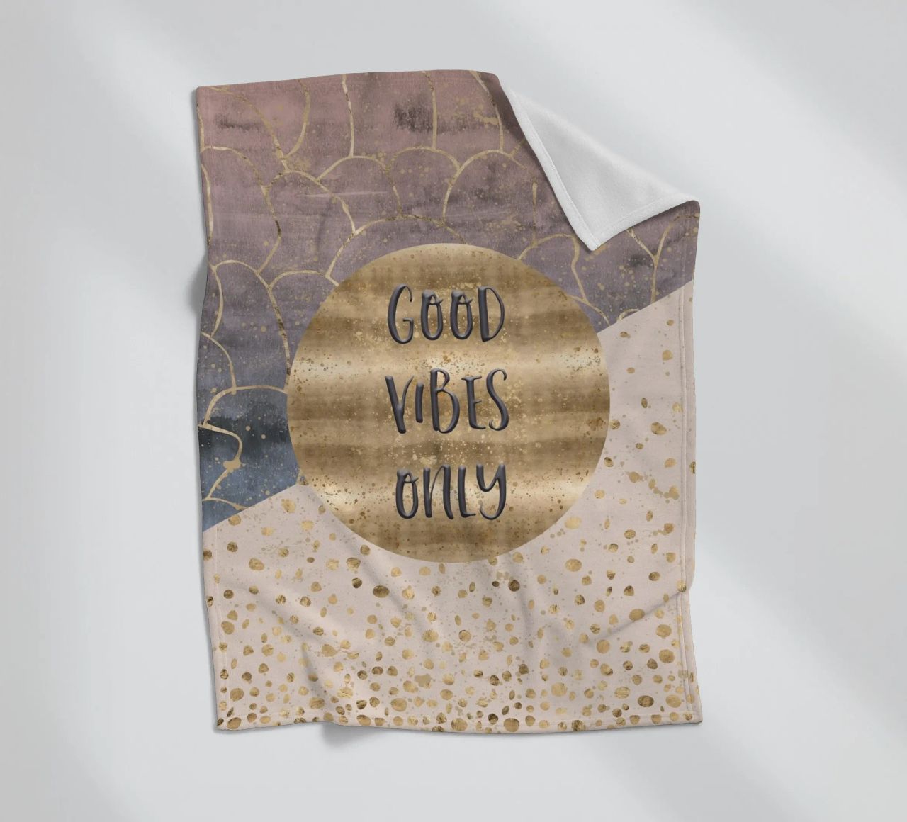 GRAPHIC ART Good vibes only coperta in pile da Melanie Viola