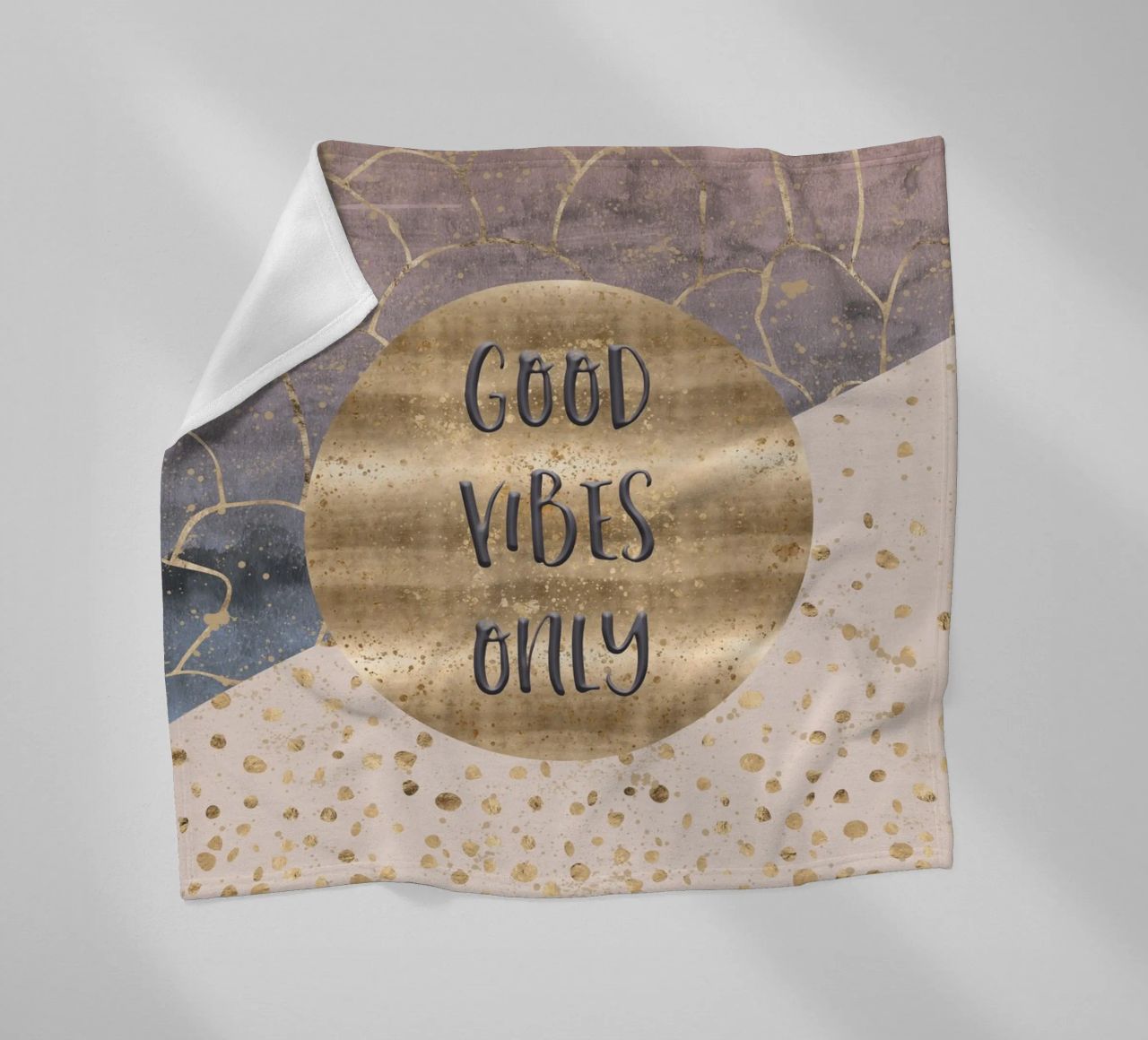 GRAPHIC ART Good vibes only coperta in pile da Melanie Viola