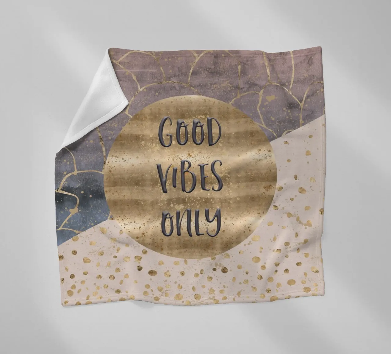 GRAPHIC ART Good vibes only coperta in pile da Melanie Viola