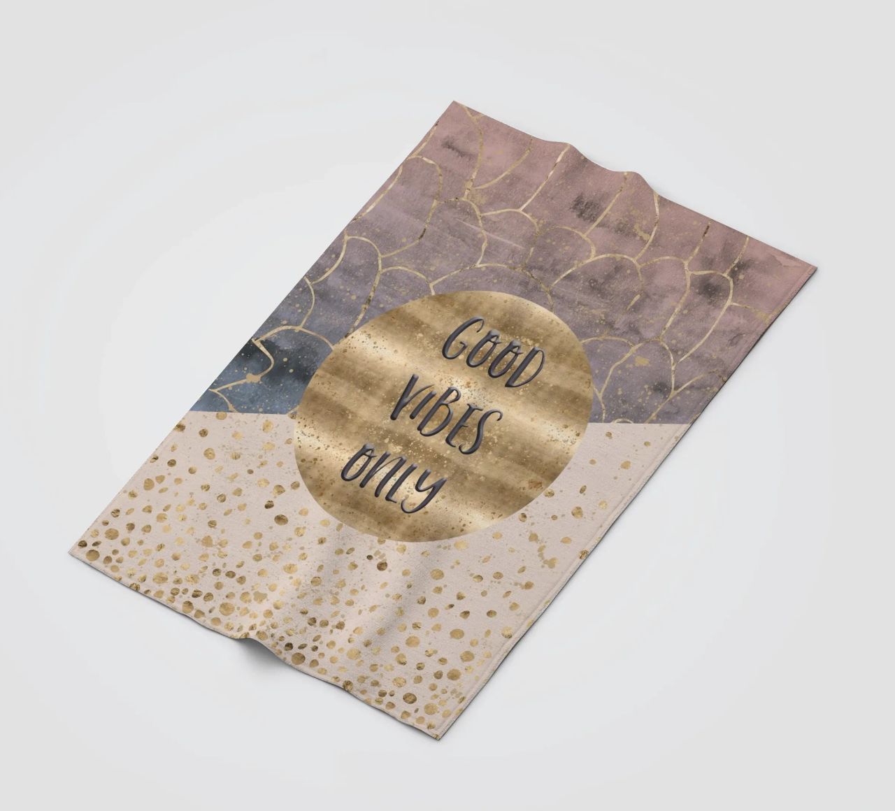 GRAPHIC ART Good vibes only coperta in pile da Melanie Viola