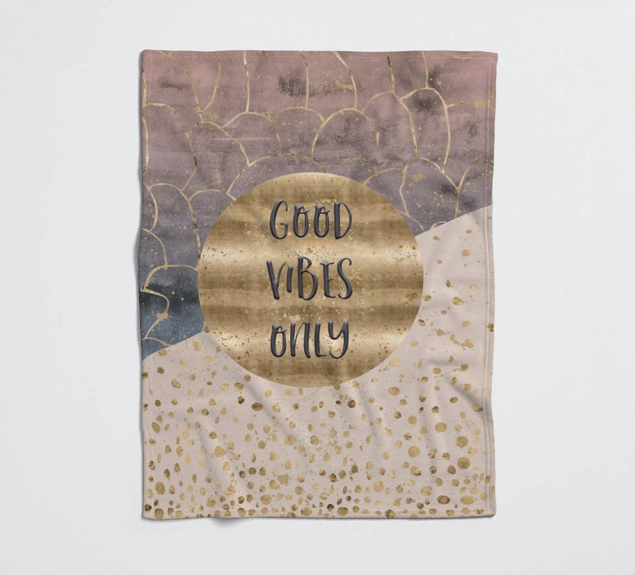GRAPHIC ART Good vibes only coperta in pile da Melanie Viola
