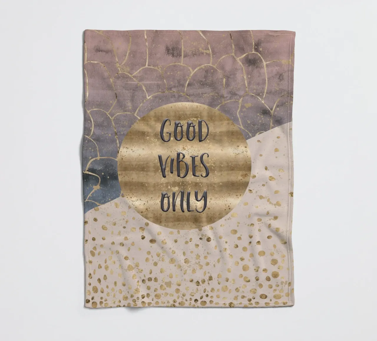 GRAPHIC ART Good vibes only coperta in pile da Melanie Viola