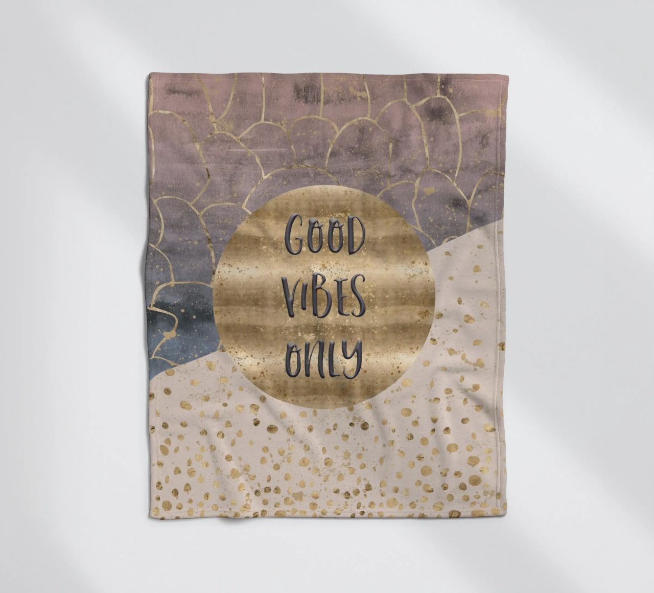 GRAPHIC ART Good vibes only coperta in pile da Melanie Viola