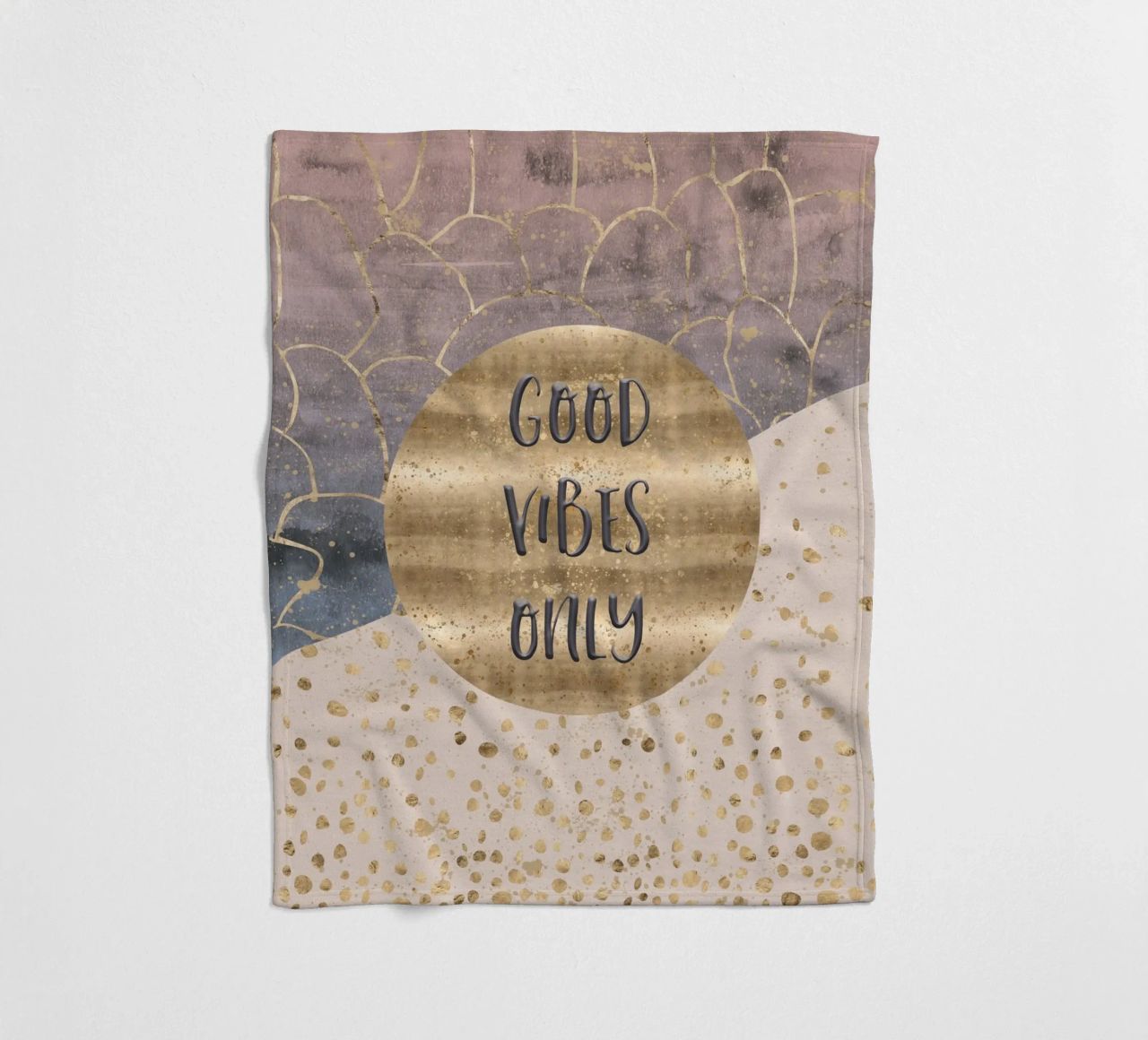 GRAPHIC ART Good vibes only coperta in pile da Melanie Viola